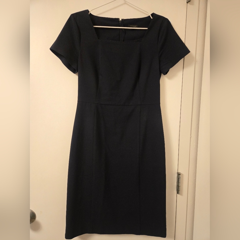 Ann‎ Taylor Dark Blue Square Neck Dress